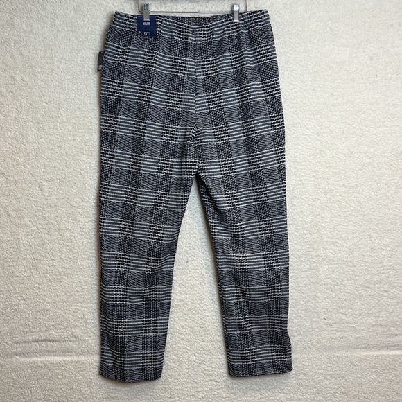 NWT Lands End Womens Black Glen Plaid Jacquard Sport Knit Pants 2X PLUS SIZE - Picture 10 of 11